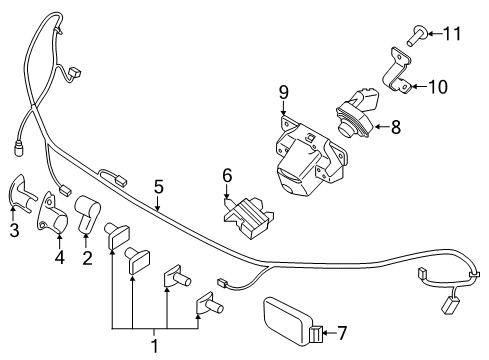 2019 Ford Police Interceptor Utility Sensor Assembly Diagram for GB5Z-12A647-A