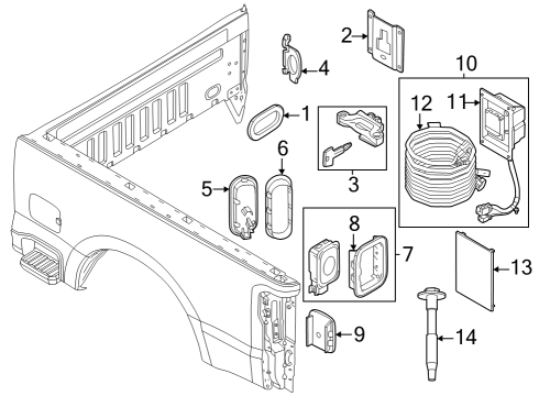 2023 Ford F-350 Super Duty High Voltage Power Soc Panel Diagram for PC3Z-19A464-B