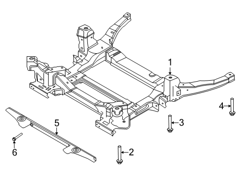 2025 Lincoln Aviator Frame Assembly Diagram for NC5Z-5C145-A