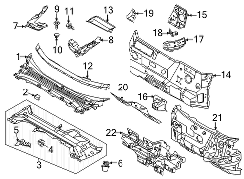 2023 Ford Mustang Mach-E Clip Diagram for -W718482-S900