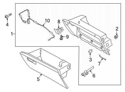 2021 Ford Explorer CATCH ASY Diagram for LB5Z-9906064-AB