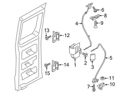 2024 Ford Transit Door Handle Assembly Inner Diagram for EK4Z-1822600-AB