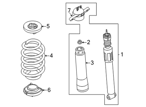 2022 Ford Maverick Rear Spring Diagram for NZ6Z-5560-L