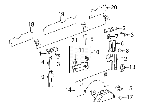 2024 Ford Transit MOULDING - "C" PILLAR Diagram for EK4Z-61312A59-AD