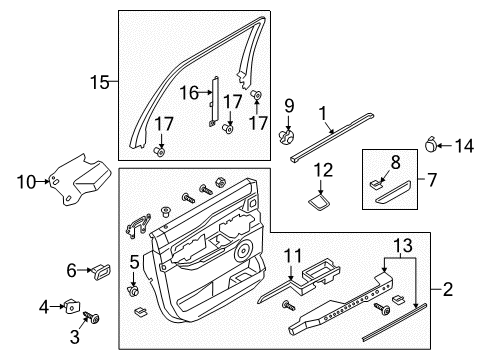 2022 Ford Expedition Panel Door Trim Lower Diagram for NL1Z-4027406-CA