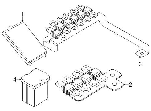 2024 Ford Transit Circuit Breaker Assembly Diagram for LJ8Z-14526-D