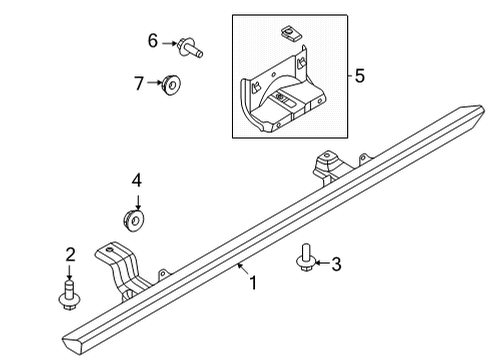 2022 Ford Bronco RAIL - SIDE GUARD Diagram for M2DZ-78102D09-AB