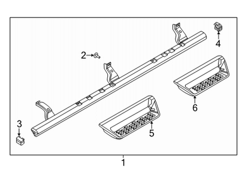 2021 Ford Ranger Step Assembly Diagram for LB3Z-16450-AA