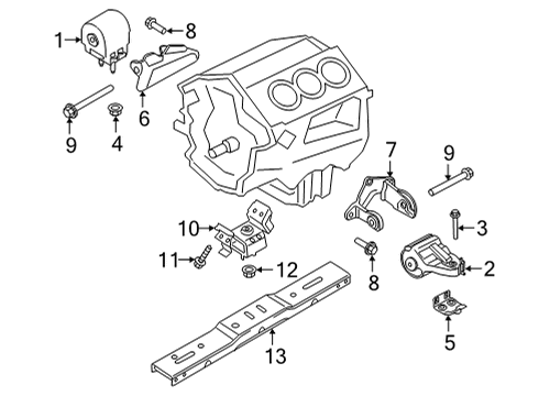 2021 Ford F-150 Insulator Assembly Diagram for ML3Z-6038-E