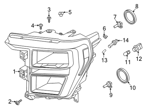 2021 Ford F-150 Bulb Diagram for MB3Z-13466-H