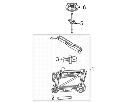2021 Ford Bronco Sport Lifting Jack Retainer Diagram for LJ6Z-17091-C