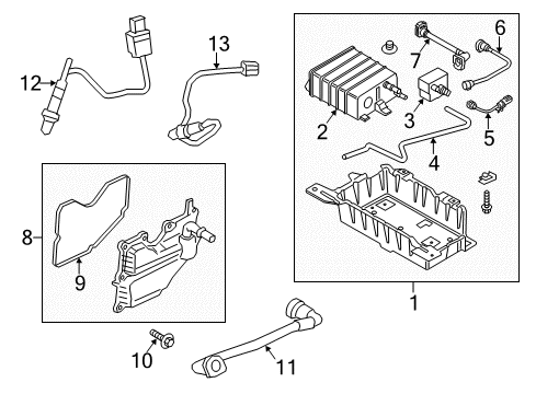 2020 Ford Mustang Oil Separator Assembly Diagram for FR3Z-6A785-C