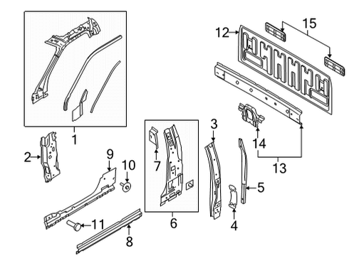 2025 Ford F-150 Reinforcement Diagram for NL3Z-15403E32-B