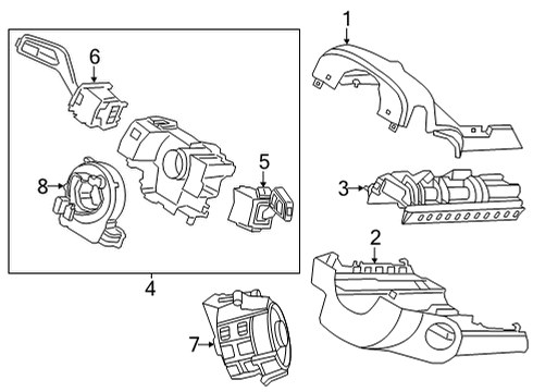 2025 Ford Maverick Steering Column Housing Assembly Diagram for SZ6Z-3F791-DA