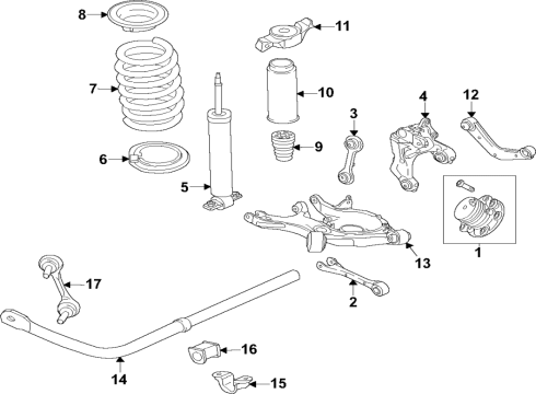 2022 Ford Edge Shock Absorber Bracket Diagram for FR3Z-18A161-M