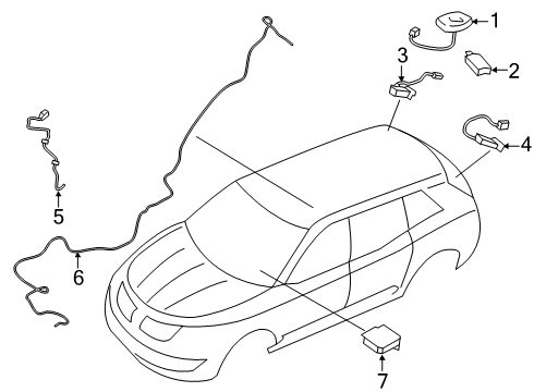 2020 Lincoln Nautilus Aerial Assembly Diagram for JA1Z-19A390-C