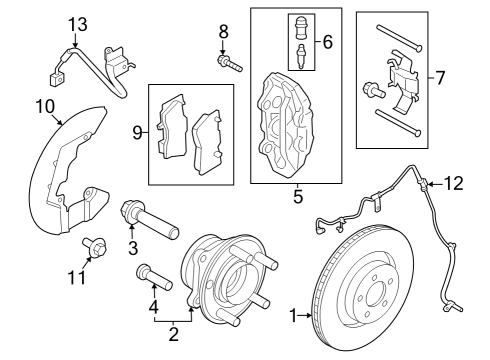 2025 Ford Mustang Hose Assembly Brake Diagram for PR3Z-2078-E