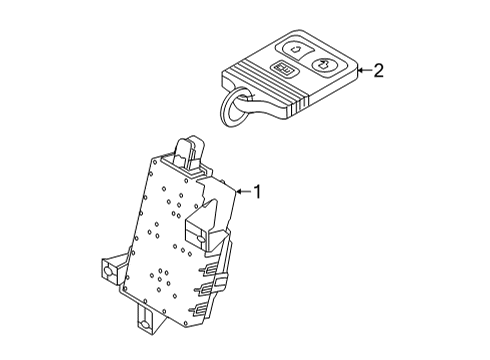 2025 Ford E-350/E-350 Super Duty Remote Control System Diagram for RC2Z-15K601-A