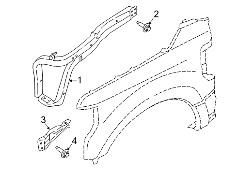 2021 Ford F-350 Super Duty Reinforcement Diagram for LC3Z-16C274-A