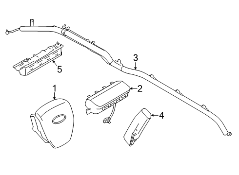 2020 Ford Expedition Curtain Assembly Diagram for JL1Z-78042D95-G