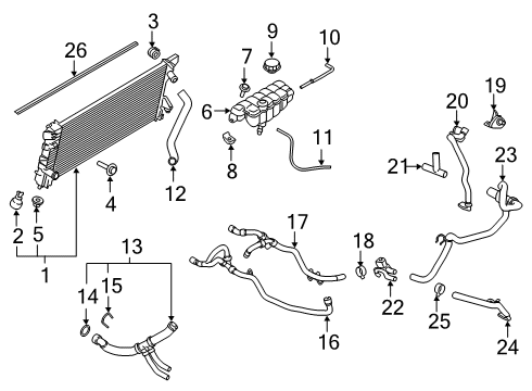 2020 Ford Expedition Hose Assembly Diagram for JL3Z-6A715-C