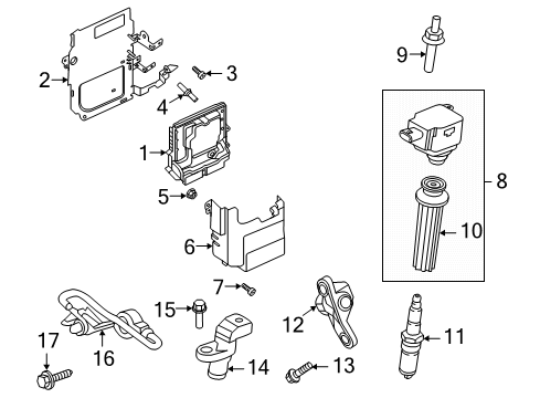 2020 Lincoln Corsair Spark Plug Diagram for CYFS-12Y-PCTX