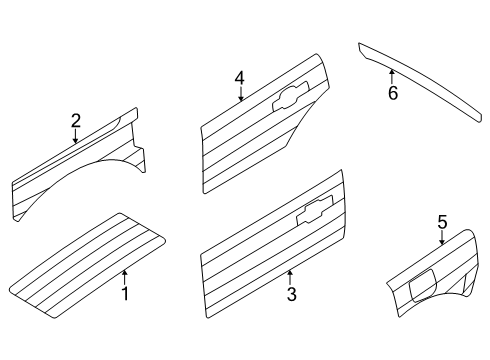 2024 Ford Bronco Sport Decal Diagram for R1PZ-6320001-BB