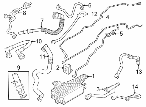 2025 Lincoln Aviator Exhaust Gas Oxygen Sensor Diagram for R1MZ-9G444-B