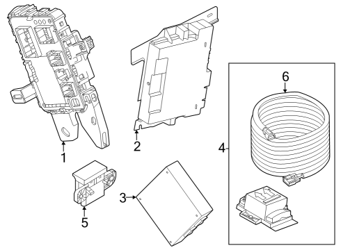 2023 Ford F-250 Super Duty KIT - ALARM/KEYLESS LOCK SYSTE Diagram for PU5Z-15604-J