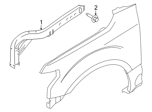 2025 Ford F-150 Inner Components - Fender Diagram 2
