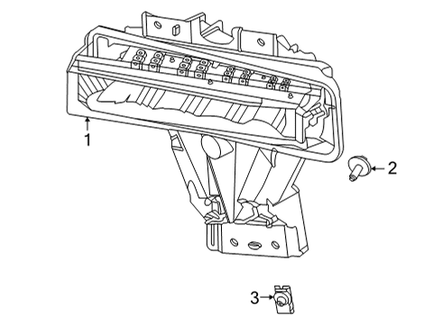 2020 Ford F-250 Super Duty Fog Lamp Assembly Front Diagram for LC3Z-15201-C