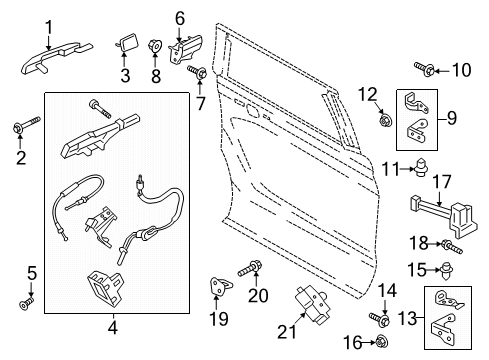 2024 Lincoln Navigator Latch Diagram for ML7Z-7826413-C