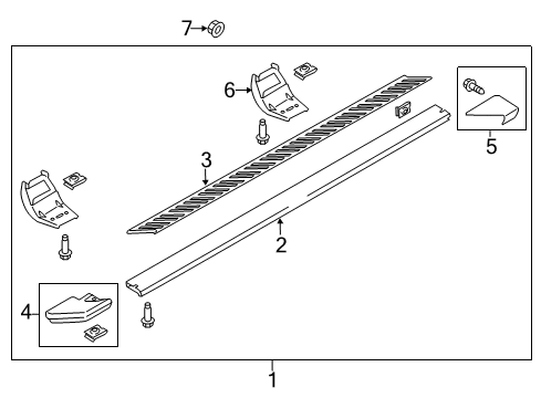 2020 Ford F-150 Step Assembly Diagram for FL3Z-16451-NA