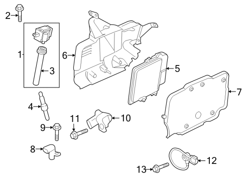 2024 Ford Escape Engine Knock Sensor Diagram for GN1Z-12A699-A