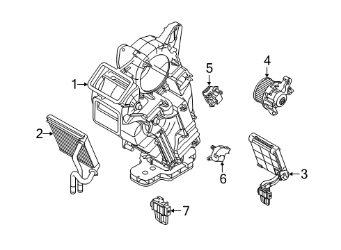 2025 Lincoln Aviator RADIATOR ASY - HEATER Diagram for L1MZ-19860-B