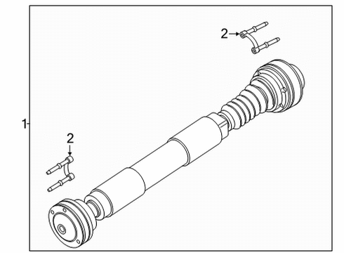 2022 Ford Bronco Drive Shaft Assembly Diagram for MB3Z-4A376-V