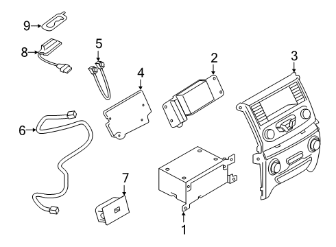 2023 Ford Ranger Display Unit Diagram for KB3Z-10D885-EA