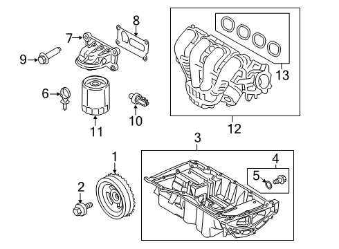 2023 Ford Escape PULLEY - CRANKSHAFT Diagram for LX6Z-6312-A