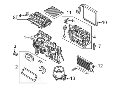 2021 Ford Bronco Sport Air Vent Duct Diagram for LX6Z-18471-G