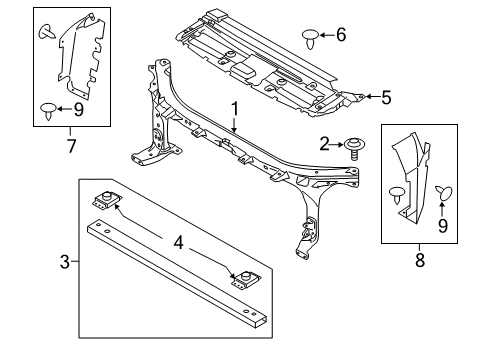 2022 Ford F-150 Air Deflector Diagram for ML3Z-19E525-B