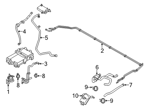 2024 Ford Mustang Mach-E Hose Diagram for PJ9Z-8B081-A