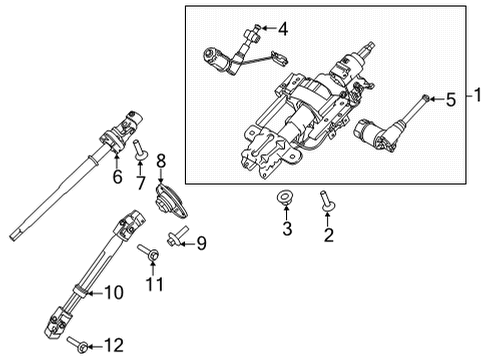 2022 Ford F-150 Actuator Assembly Diagram for ML3Z-3F840-C