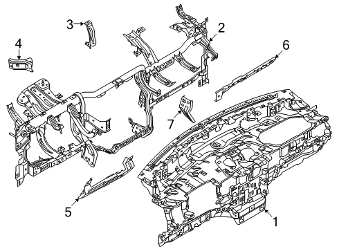 2025 Lincoln Navigator Cluster & Switches, Instrument Panel & Components Diagram 2