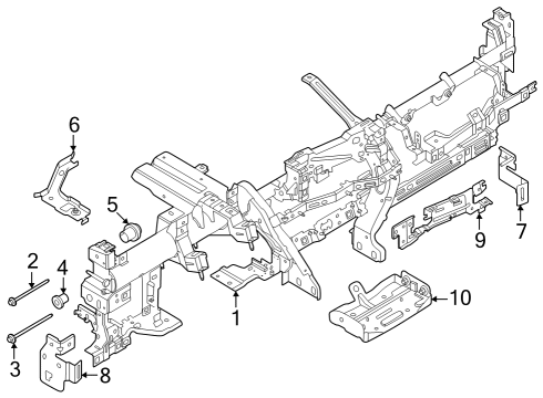 2024 Ford Mustang Nut Diagram for PR3Z-00811-B