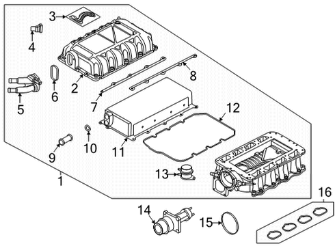 2020 Ford Mustang SUPERCHARGER ASY Diagram for KR3Z-6F066-B