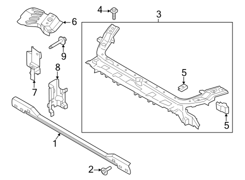2025 Ford Mustang Reinforcement Diagram for PR3Z-8A284-A