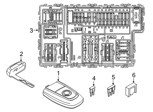 2020 Ford Ranger KIT - ALARM/KEYLESS LOCK SYSTE Diagram for JU5Z-15604-CR