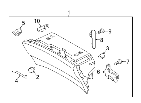 2021 Lincoln Nautilus Glove Compartment Box Assembly Diagram for HA1Z-58060T10-BE