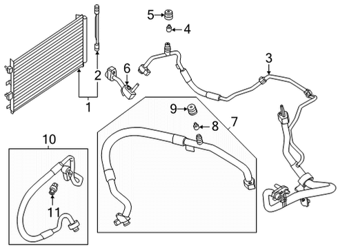 2025 Ford Maverick Tube Assembly Diagram for NZ6Z-19972-C