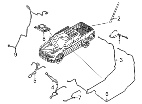 2024 Ford Maverick Cable Diagram for NZ6Z-19A397-C